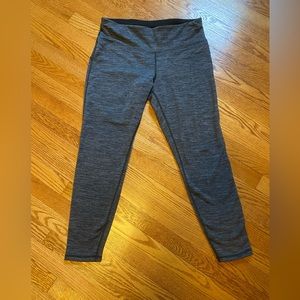 Athleta High-Rise Grey Heather Altitude Tight in Polartec Power Stretch, Size L